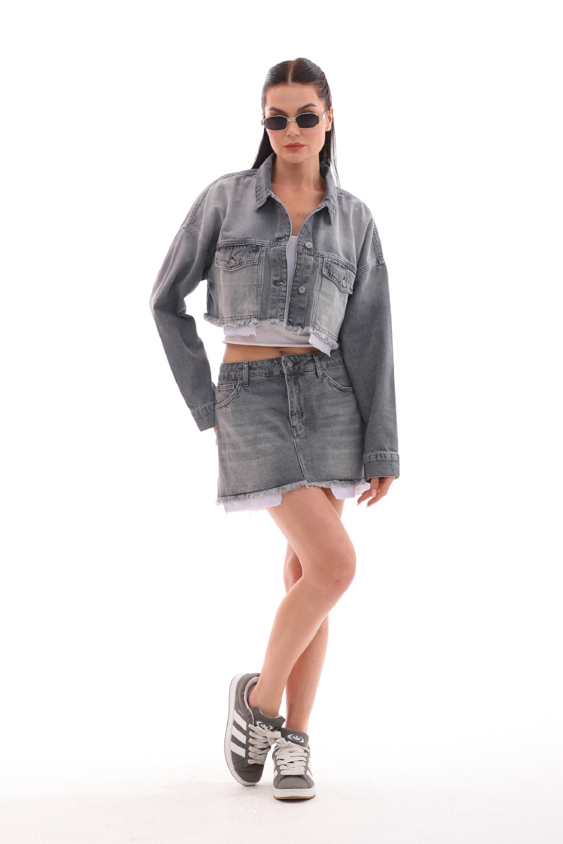 Denim Jacket With Lining Detail - Brand: XLove - Women & Kids, Baby Clothes Wholesale - TheBS Women