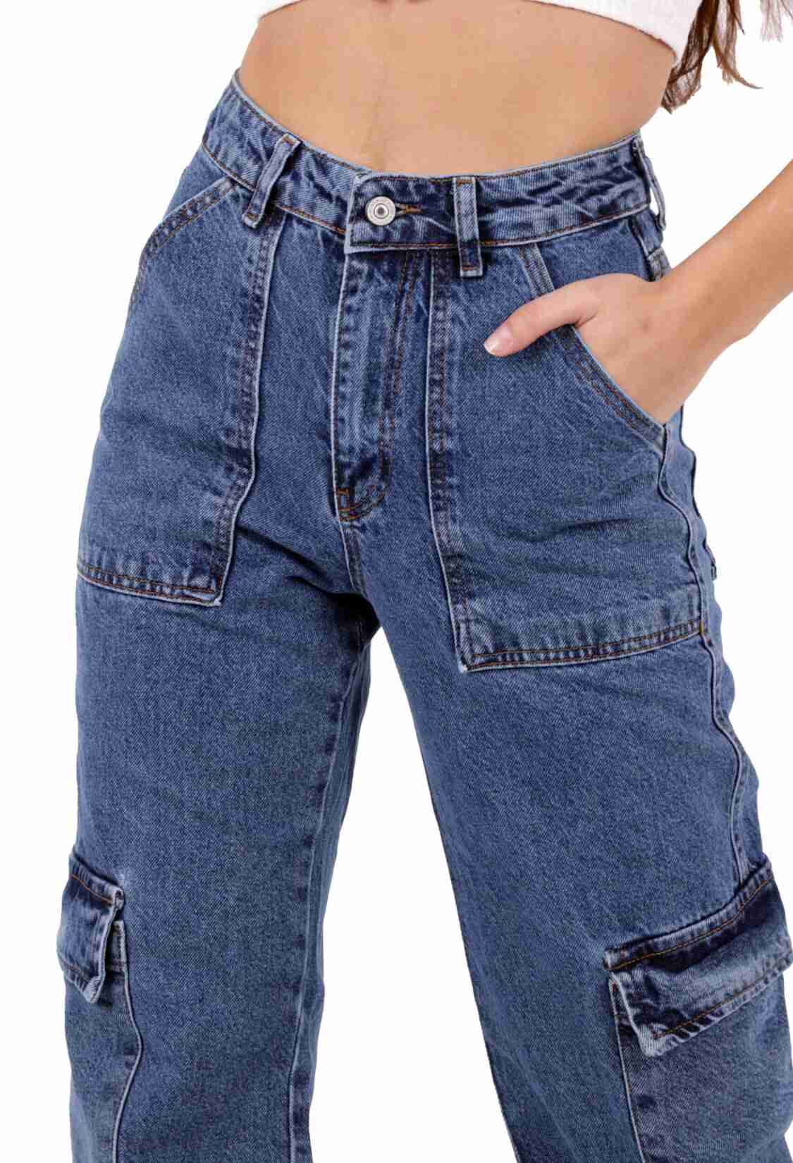Cargo Pocket Wide Leg Jeans - Brand: XLove - Women & Kids, Baby Clothes Wholesale - TheBS Women