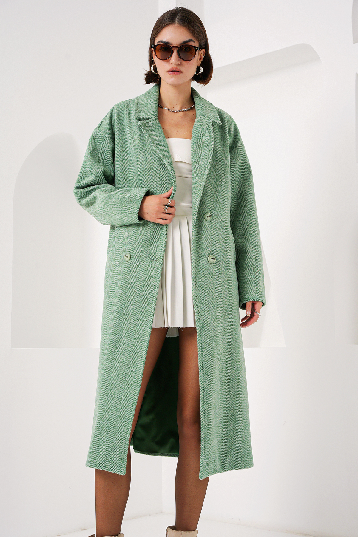 Oversize Wide Cut Wool Long Cachet Coat 9113 - Brand: Bigdart - Women & Kids, Baby Clothes Wholesale - TheBS Women