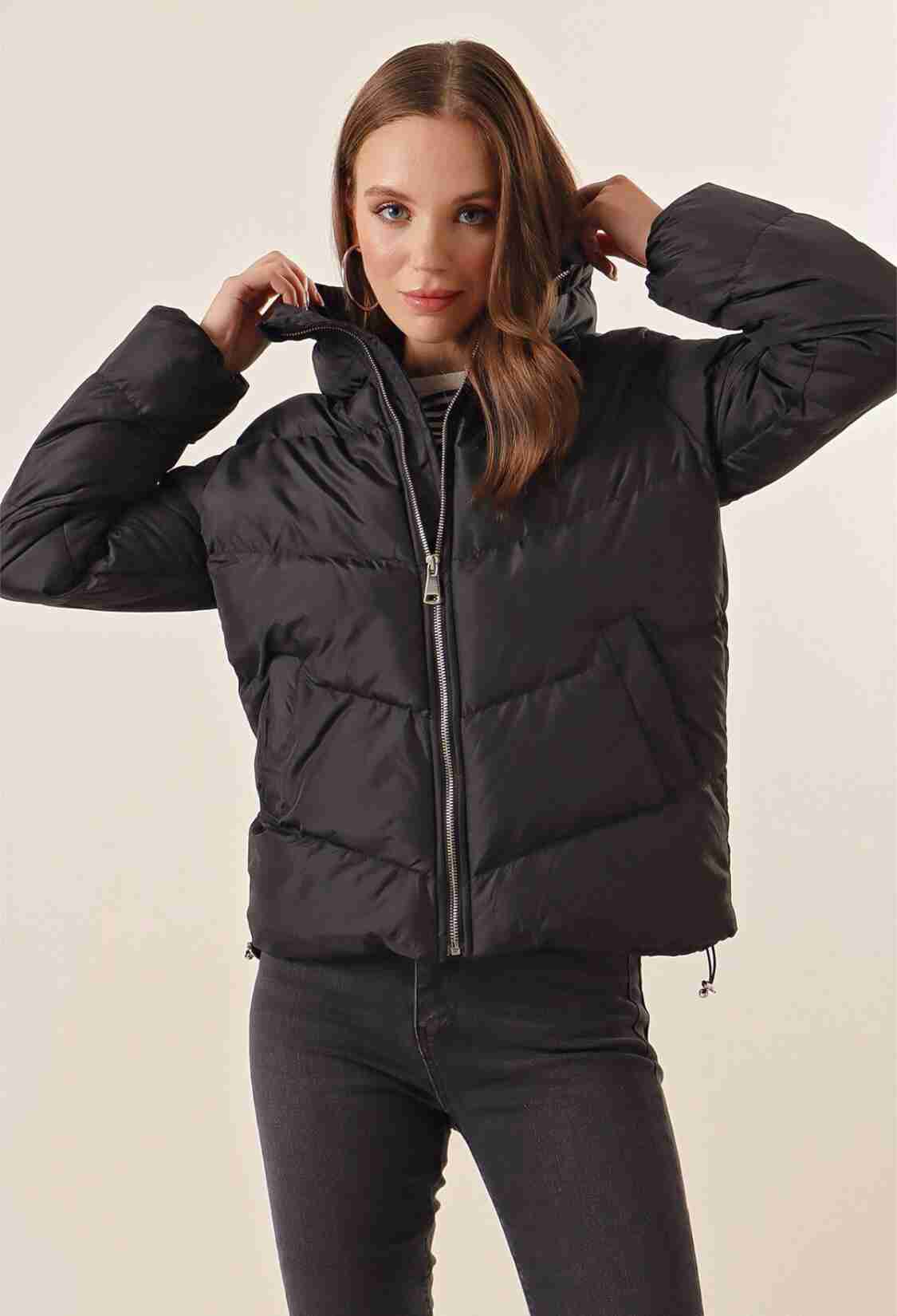 Stand Collar Zippered Puffer Jacket - Brand: Bigdart - Women & Kids, Baby Clothes Wholesale - TheBS Women