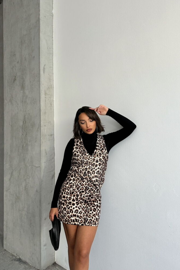 Leopard Patterned Cachet Vest - Brand: Topshow - Women & Kids, Baby Clothes Wholesale - TheBS Women