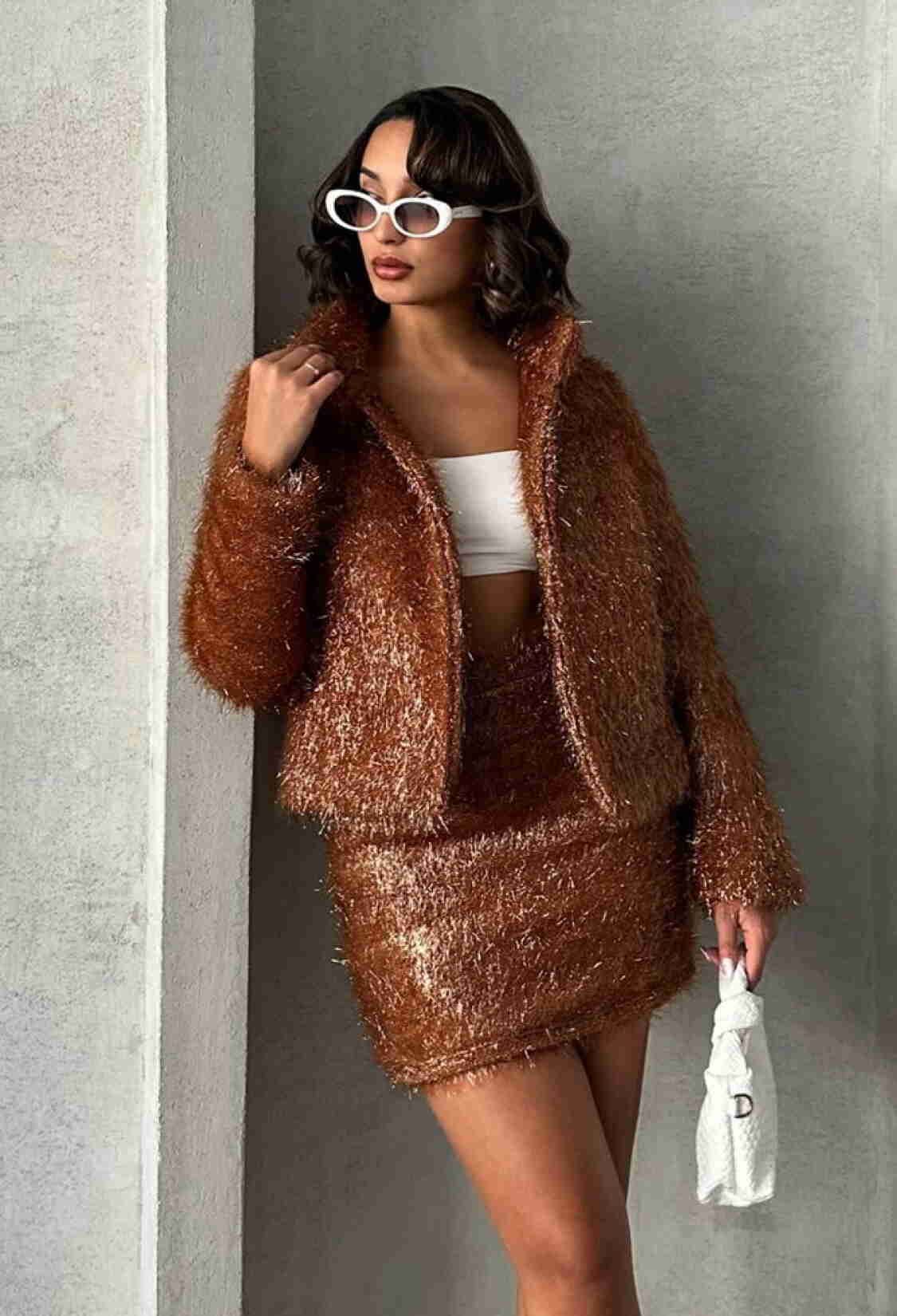 Glittery Fringed Coat - Brand: Topshow - Women & Kids, Baby Clothes Wholesale - TheBS Women