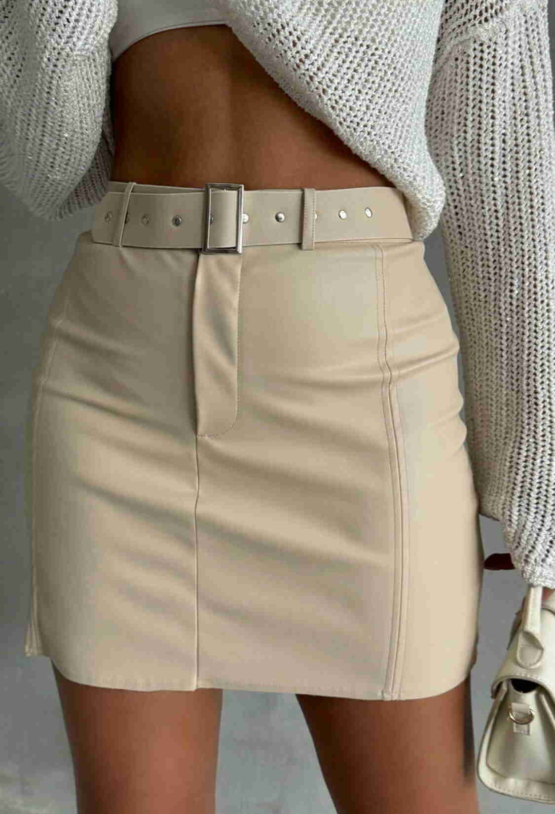 Leather Belted Skirt - Brand: Topshow - Women & Kids, Baby Clothes Wholesale - TheBS Women