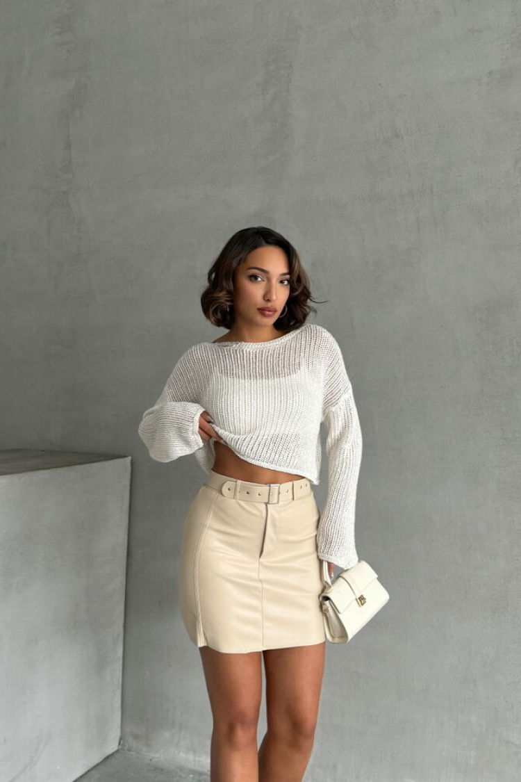 Leather Belted Skirt - Brand: Topshow - Women & Kids, Baby Clothes Wholesale - TheBS Women