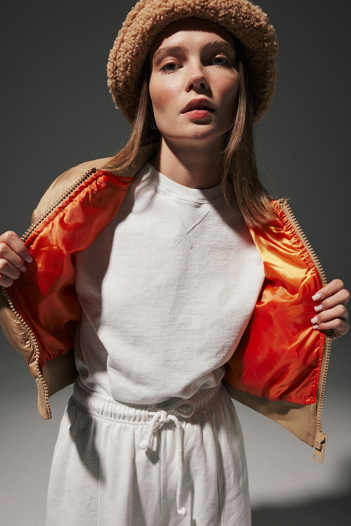 Polyester Fabric Ribbed Collar Diamond Pattern Short Bomber Coat – Brand: Levure – Women & Kids, Baby Clothes Wholesale – TheBS Women