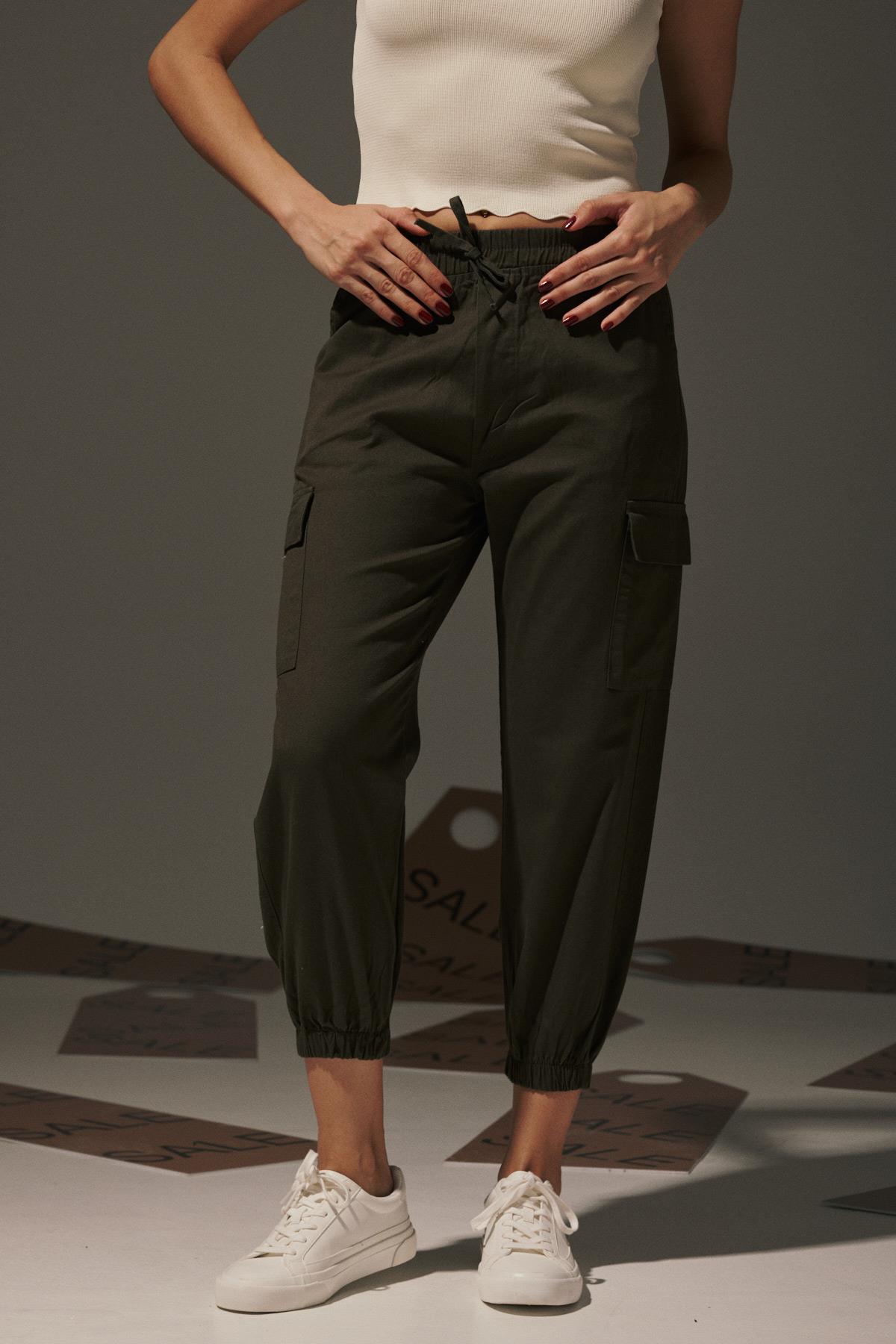 Gabardine Waist Elastic Women's Trousers - Brand: Levure - Women & Kids, Baby Clothes Wholesale - TheBS Women