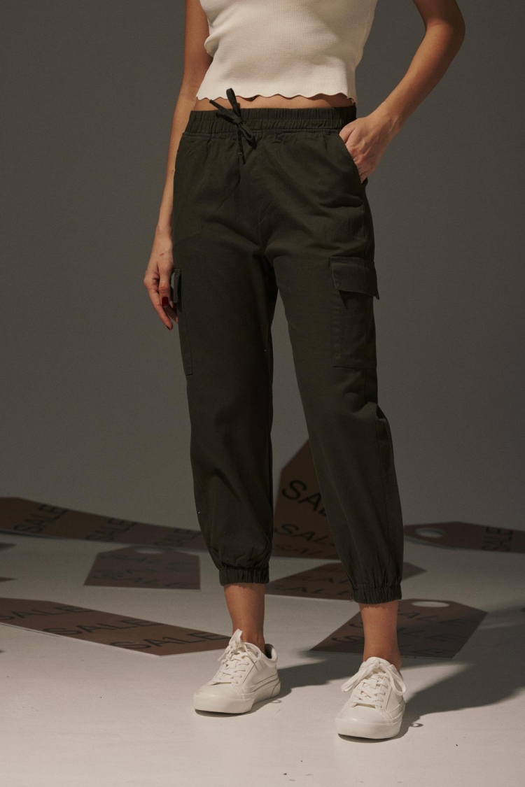 Gabardine Waist Elastic Women's Trousers - Brand: Levure - Women & Kids, Baby Clothes Wholesale - TheBS Women