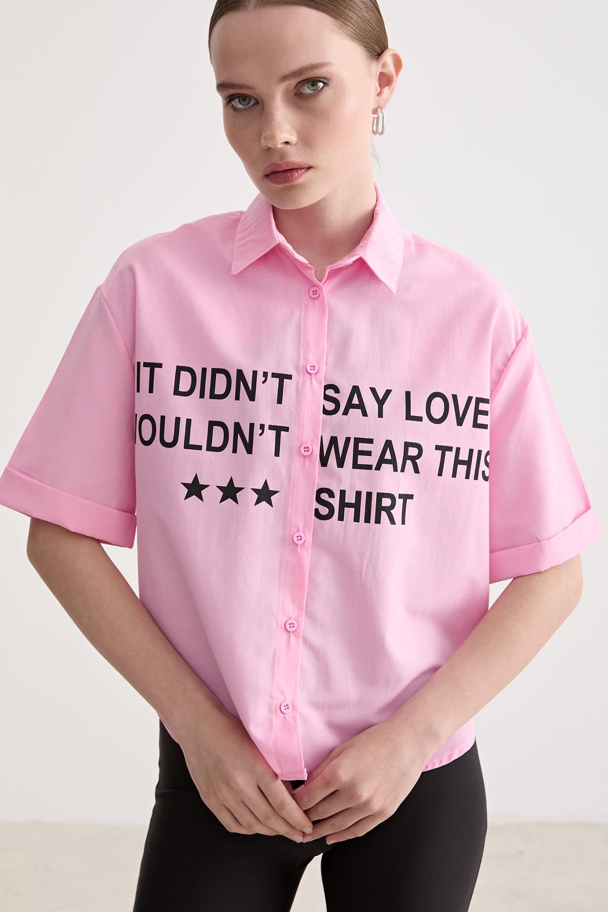 Print Detailed Oversize Shirt – Brand: Levure – Women & Kids, Baby Clothes Wholesale – TheBS Women