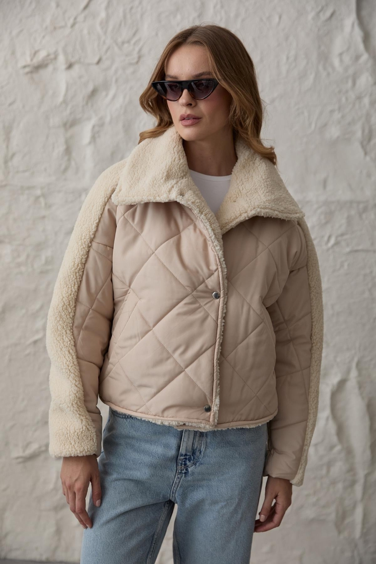 Quilted Coat With Snap Detail - Brand: Levure - Women & Kids, Baby Clothes Wholesale - TheBS Women