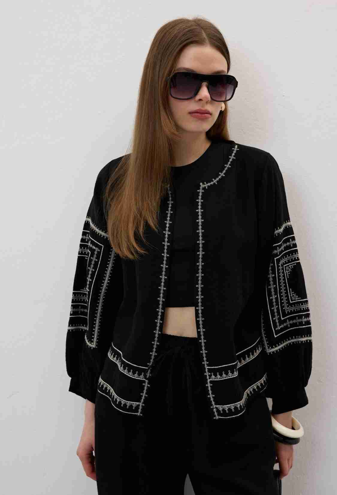 Front And Sleeve Embroidery Detailed Shirt - Brand: Levure - Women & Kids, Baby Clothes Wholesale - TheBS Women