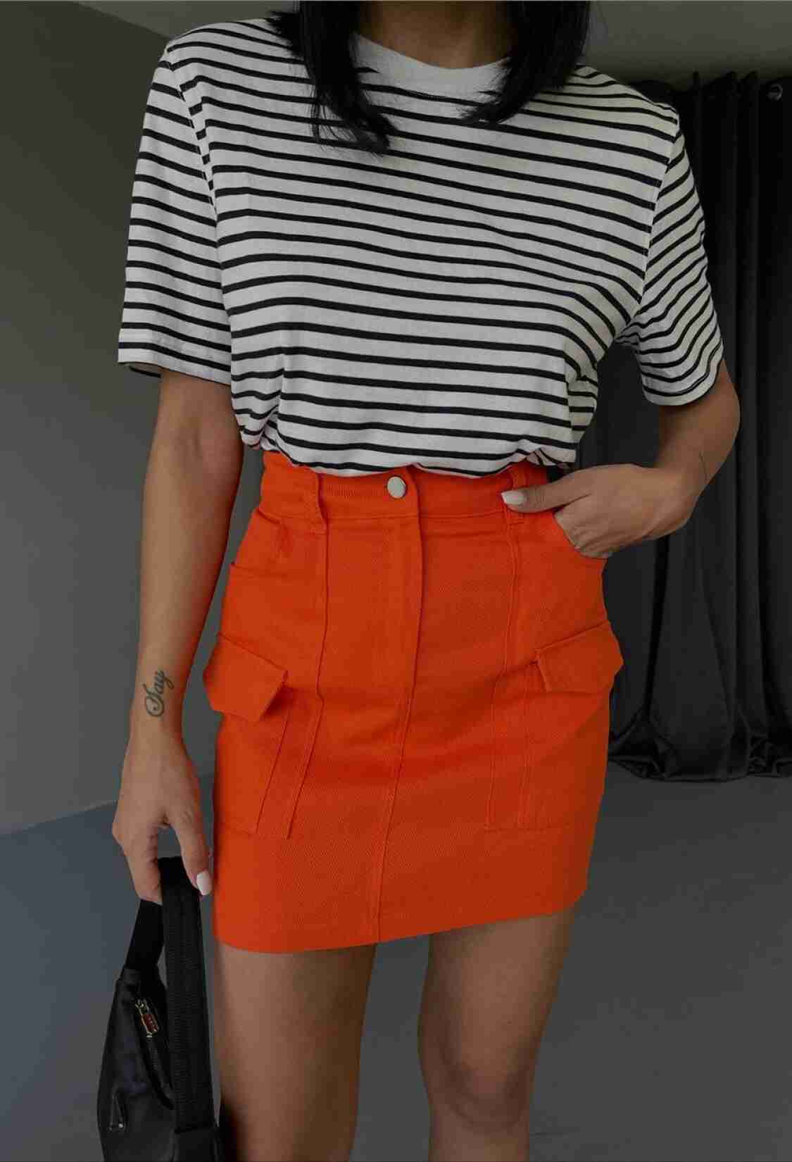 Pocket Detail Gabardine Short Skirt - Brand: Ello - Women & Kids, Baby Clothes Wholesale - TheBS Women