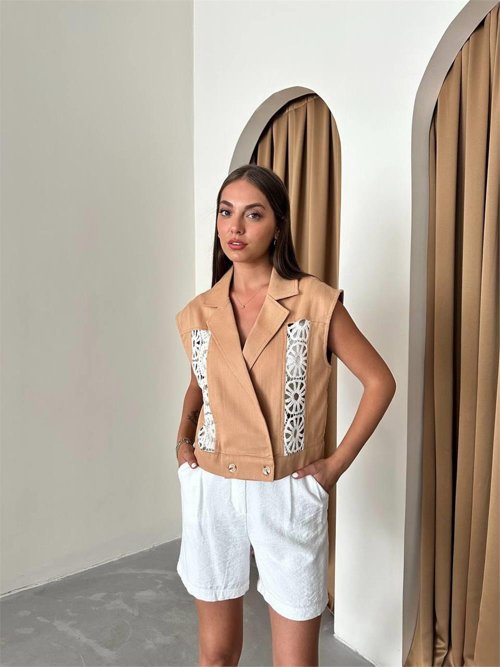 Lace Detail Gabardine Vest – Brand: Ello – Women & Kids, Baby Clothes Wholesale – TheBS Women