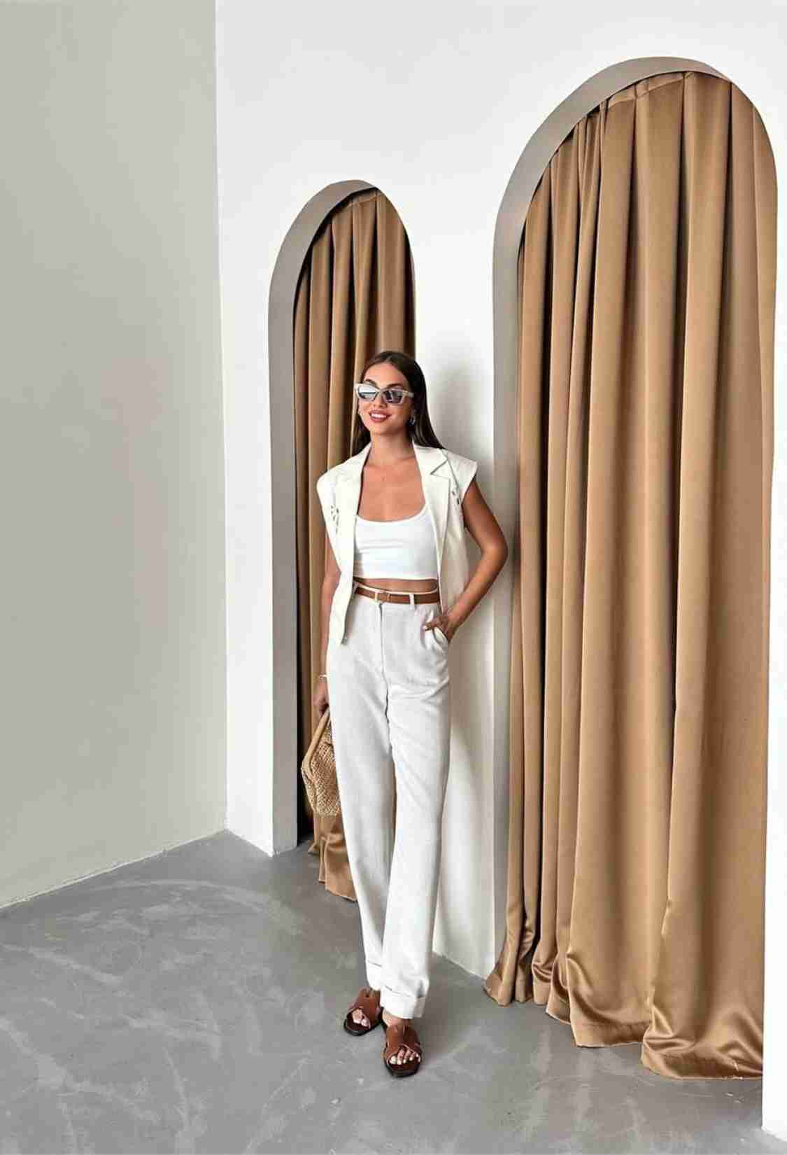 Lace Detail Gabardine Vest - Brand: Ello - Women & Kids, Baby Clothes Wholesale - TheBS Women