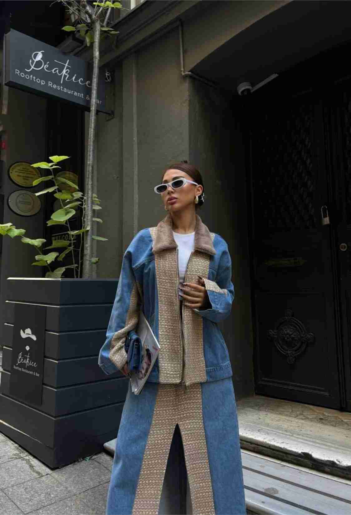 Plush Collar Detail Denim Jacket - Brand: Ello - Women & Kids, Baby Clothes Wholesale - TheBS Women