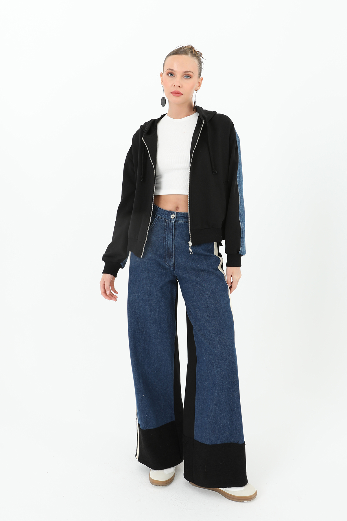 Women's Wide Leg Jeans With Knitwear Detail - Brand: SOUL - Women & Kids, Baby Clothes Wholesale - TheBS Women