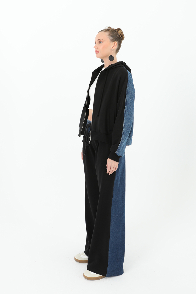 Women's Wide Leg Trousers With Denim Back And Knitwear Front - Brand: SOUL - Women & Kids, Baby Clothes Wholesale - TheBS Women