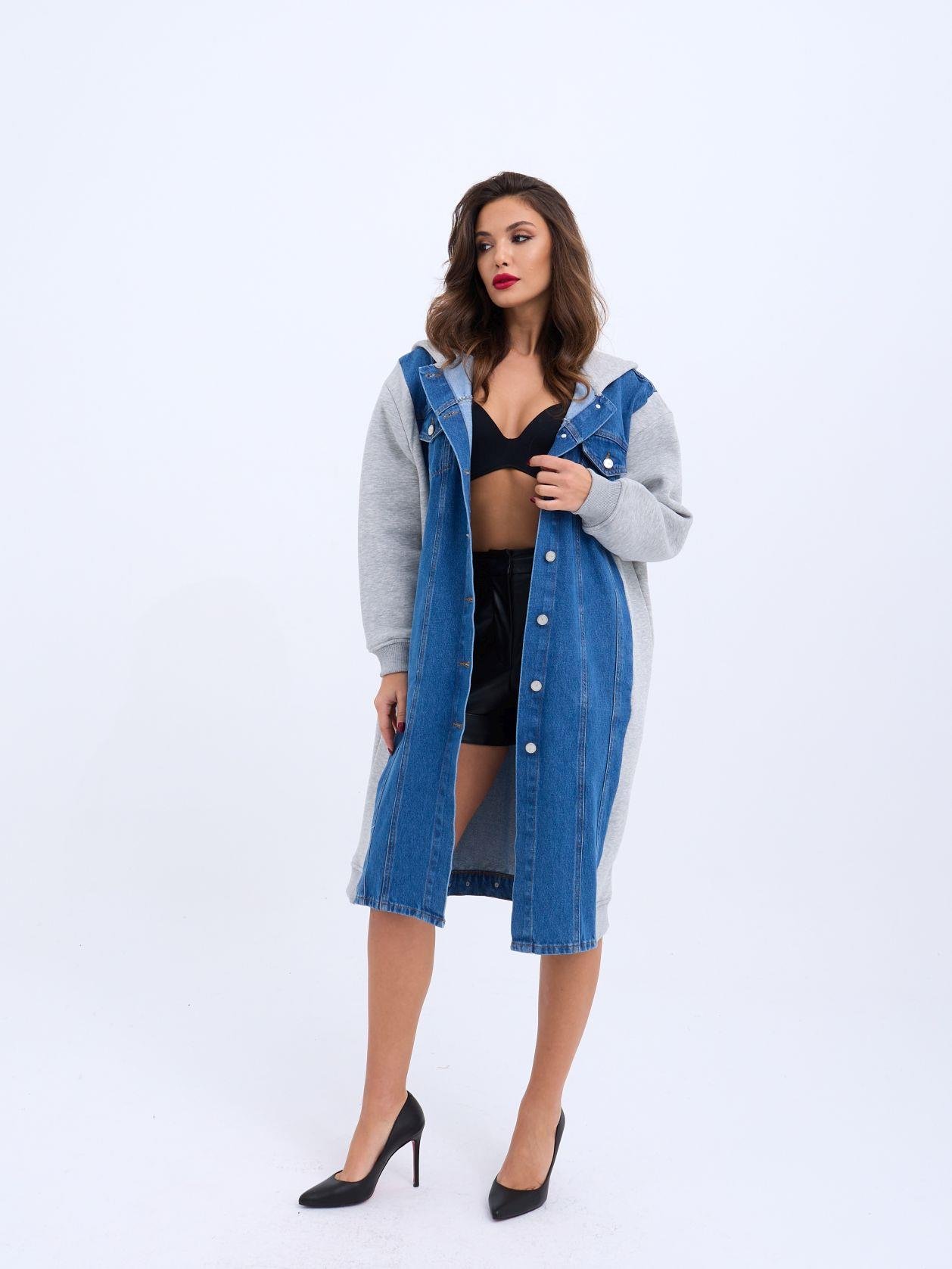 Long Denim Jacket - Brand: Fame - Women & Kids, Baby Clothes Wholesale - TheBS Women