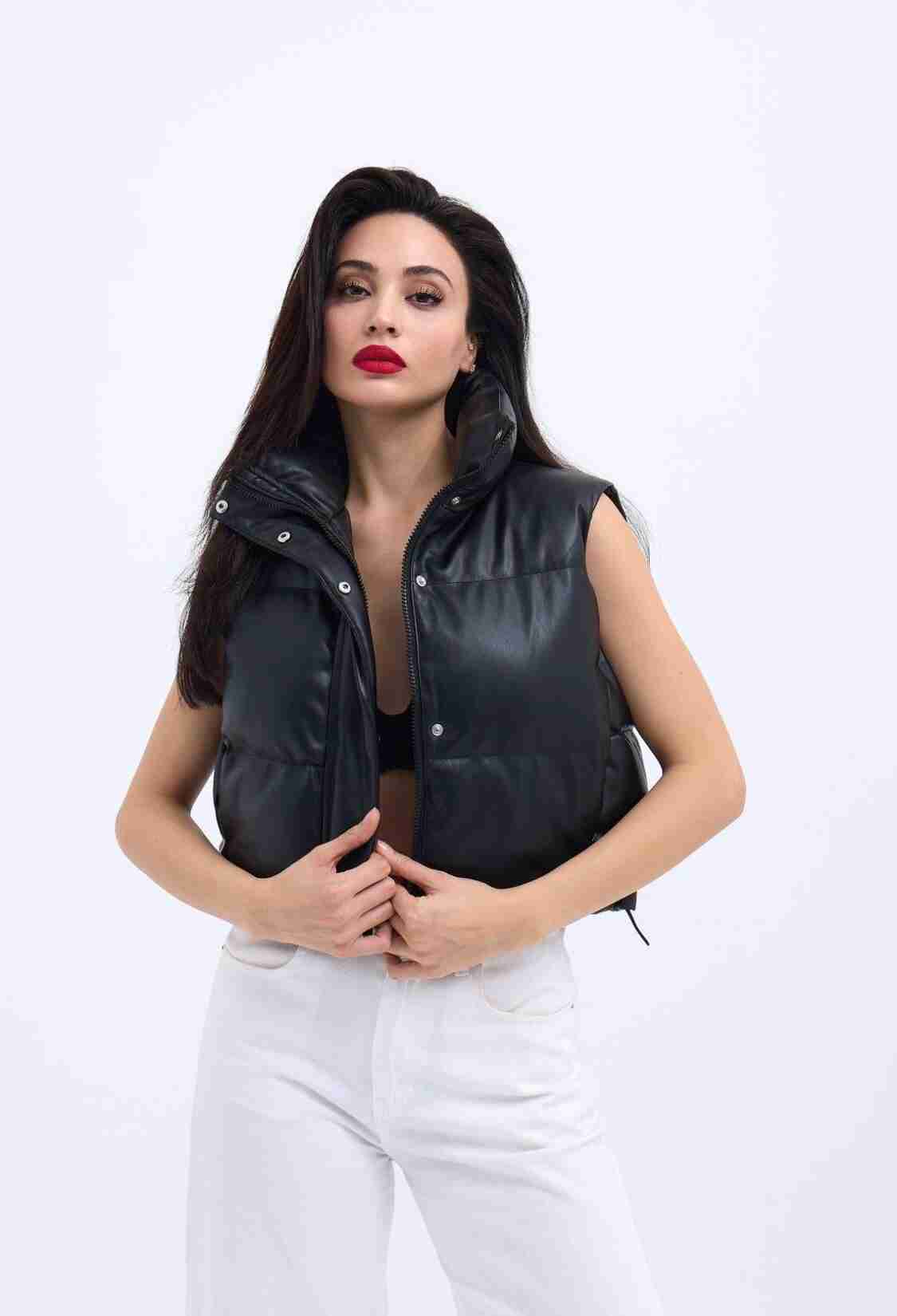 Leather Vest - Black - Brand: Fame - Women & Kids, Baby Clothes Wholesale - TheBS Women