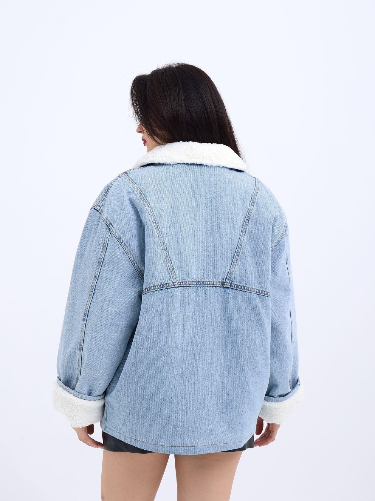 Denim Jacket – Blue – Brand: Fame – Women & Kids, Baby Clothes Wholesale – TheBS Women