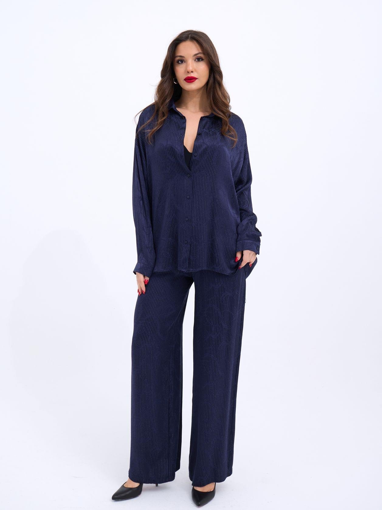 Suit With Shirt And Pants - Navy - Brand: Fame - Women & Kids, Baby Clothes Wholesale - TheBS Women