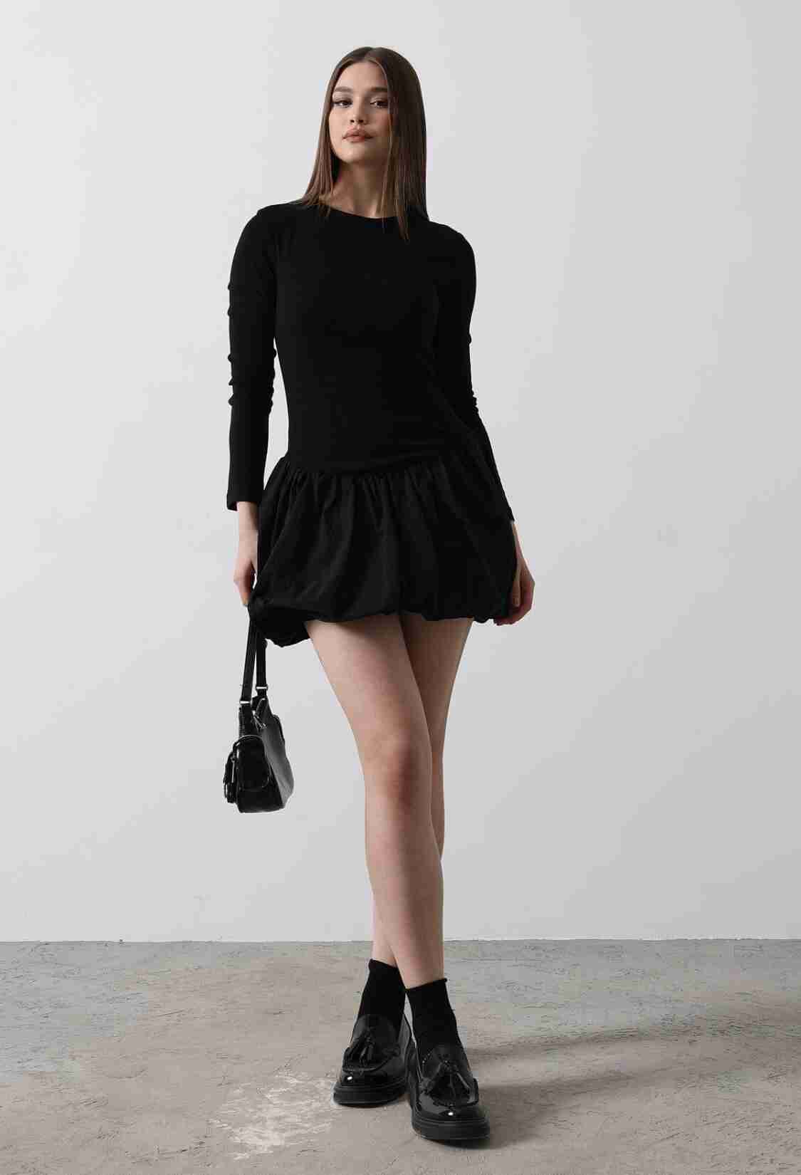 Balloon Skirt Dress - Brand: Reyon - Women & Kids, Baby Clothes Wholesale - TheBS Women