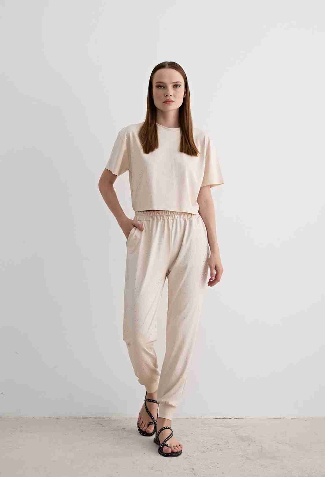 Detailed Elastic Trousers - Brand: Levure - Women & Kids, Baby Clothes Wholesale - TheBS Women