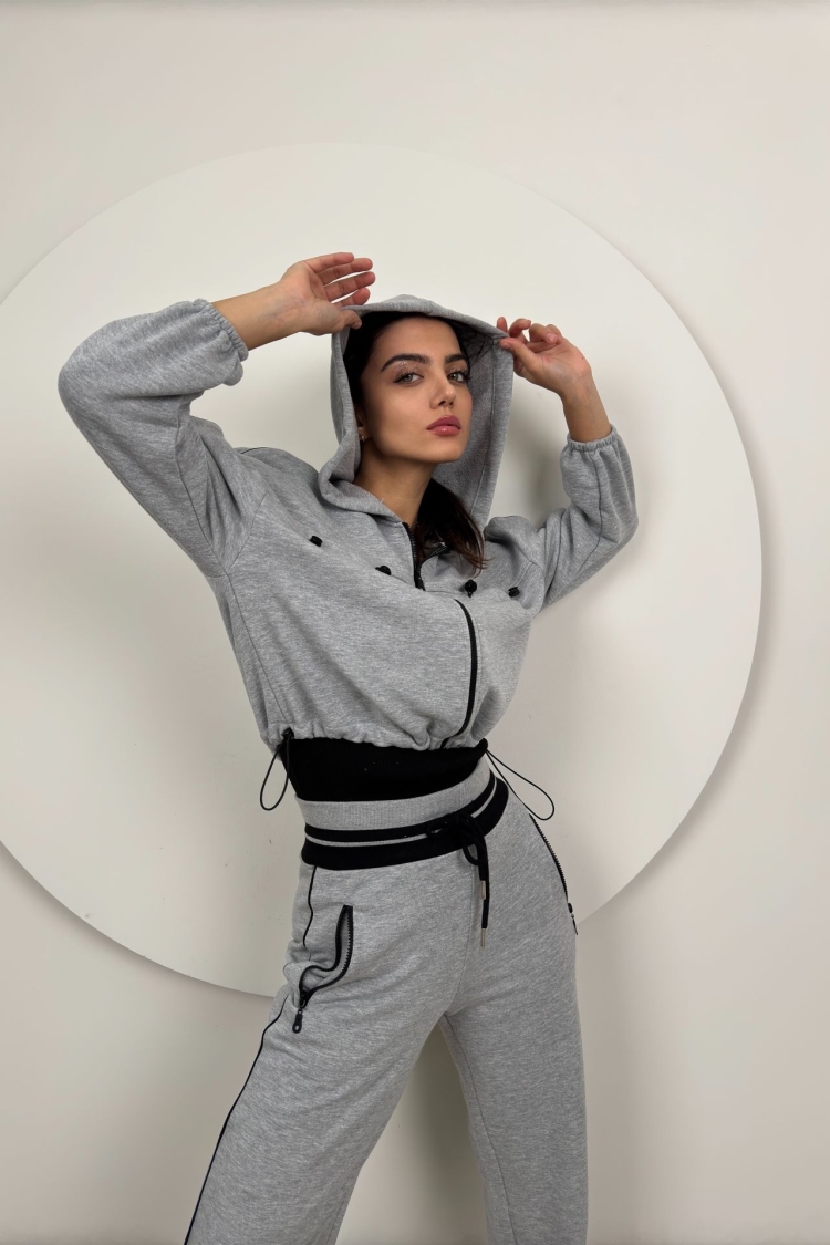 Knitwear Belt Detailed Tracksuit Set - Brand: Miss Janell - Women & Kids, Baby Clothes Wholesale - TheBS Women