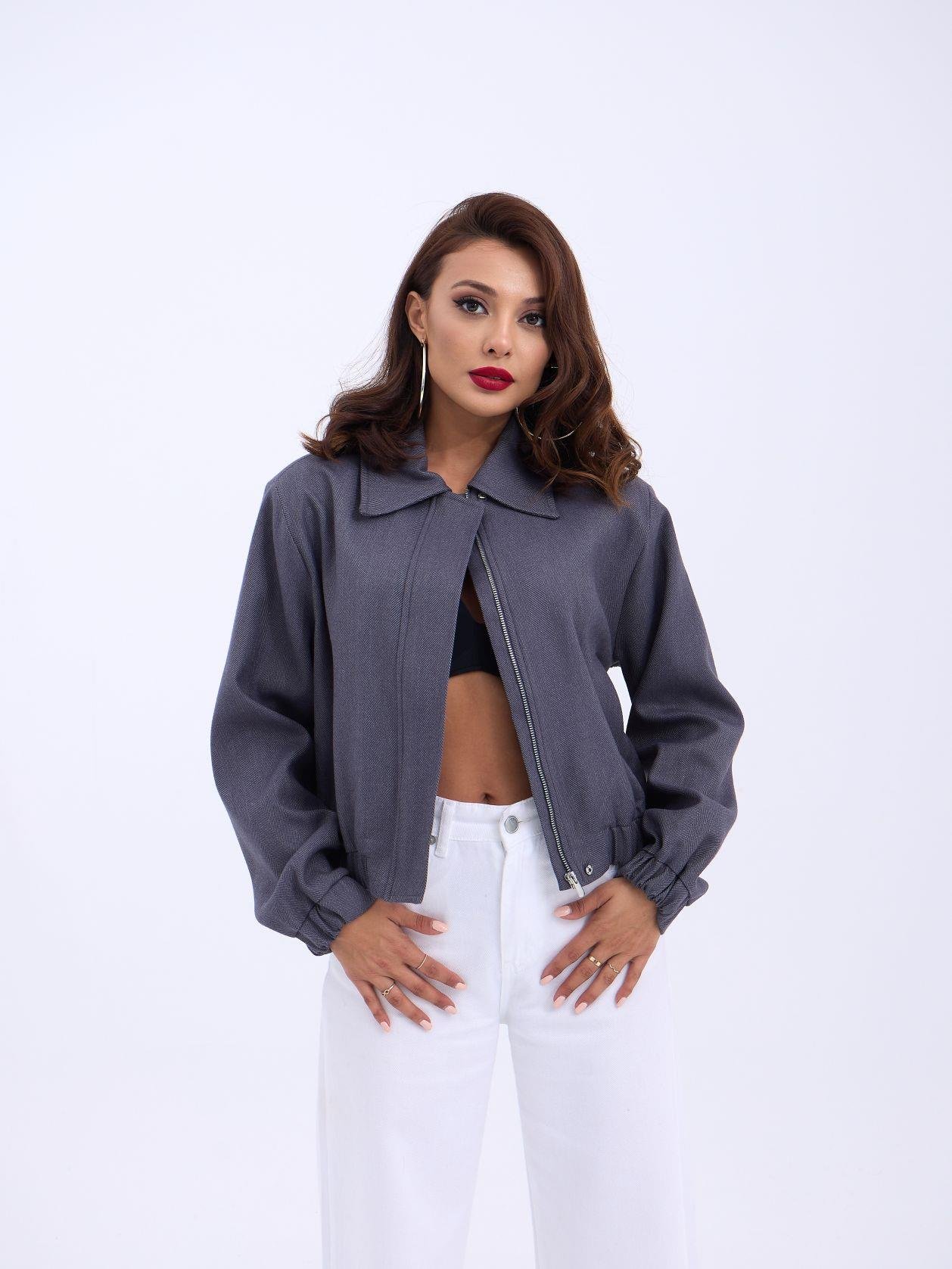 Jacket - Gray - Brand: Fame - Women & Kids, Baby Clothes Wholesale - TheBS Women