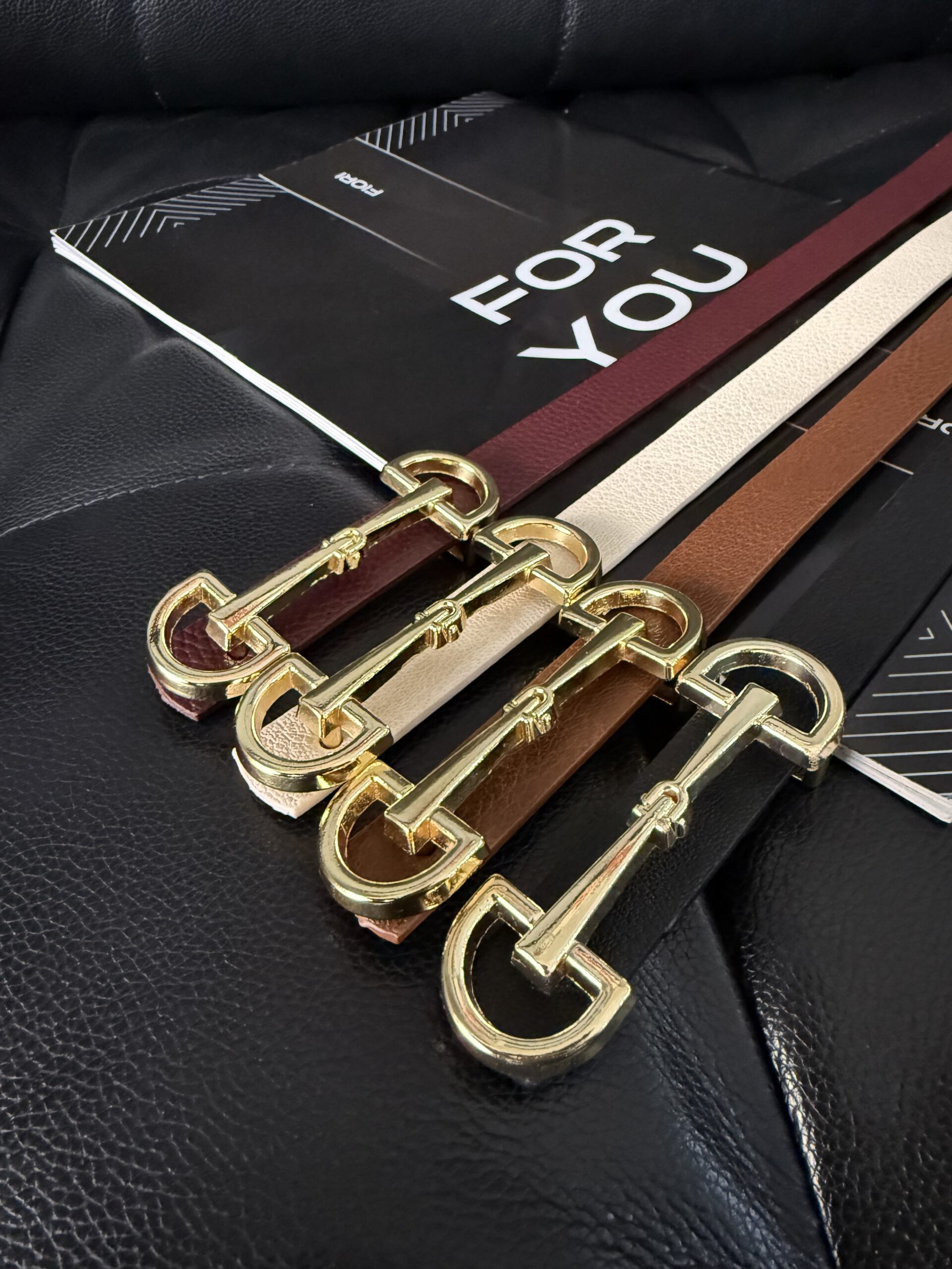 Slim Women's Belt With Long Gold Buckle - Brand: Fiori - Women & Kids, Baby Clothes Wholesale - TheBS Women