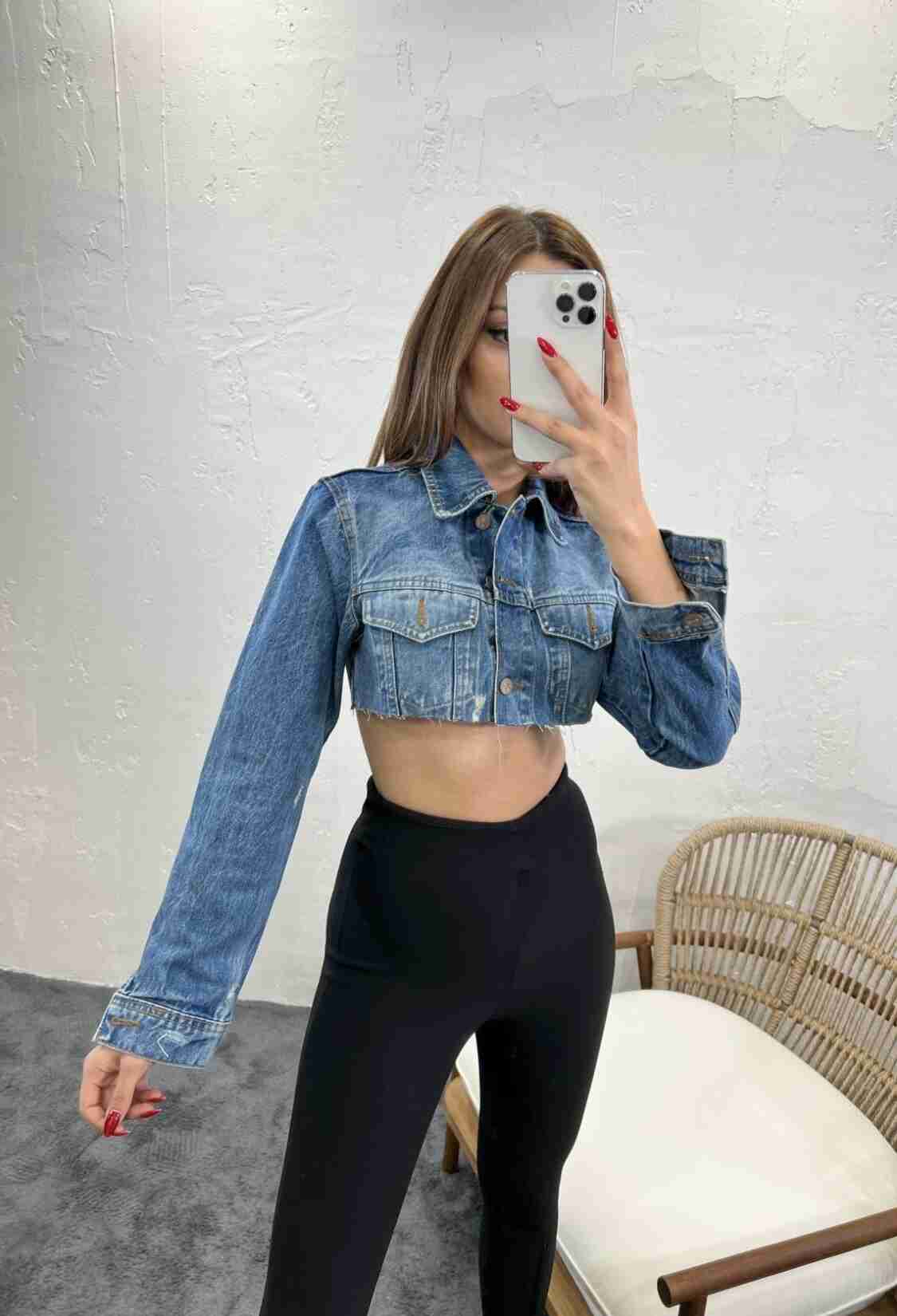 Denim Jacket - Blue - Brand: Fame - Women & Kids, Baby Clothes Wholesale - TheBS Women