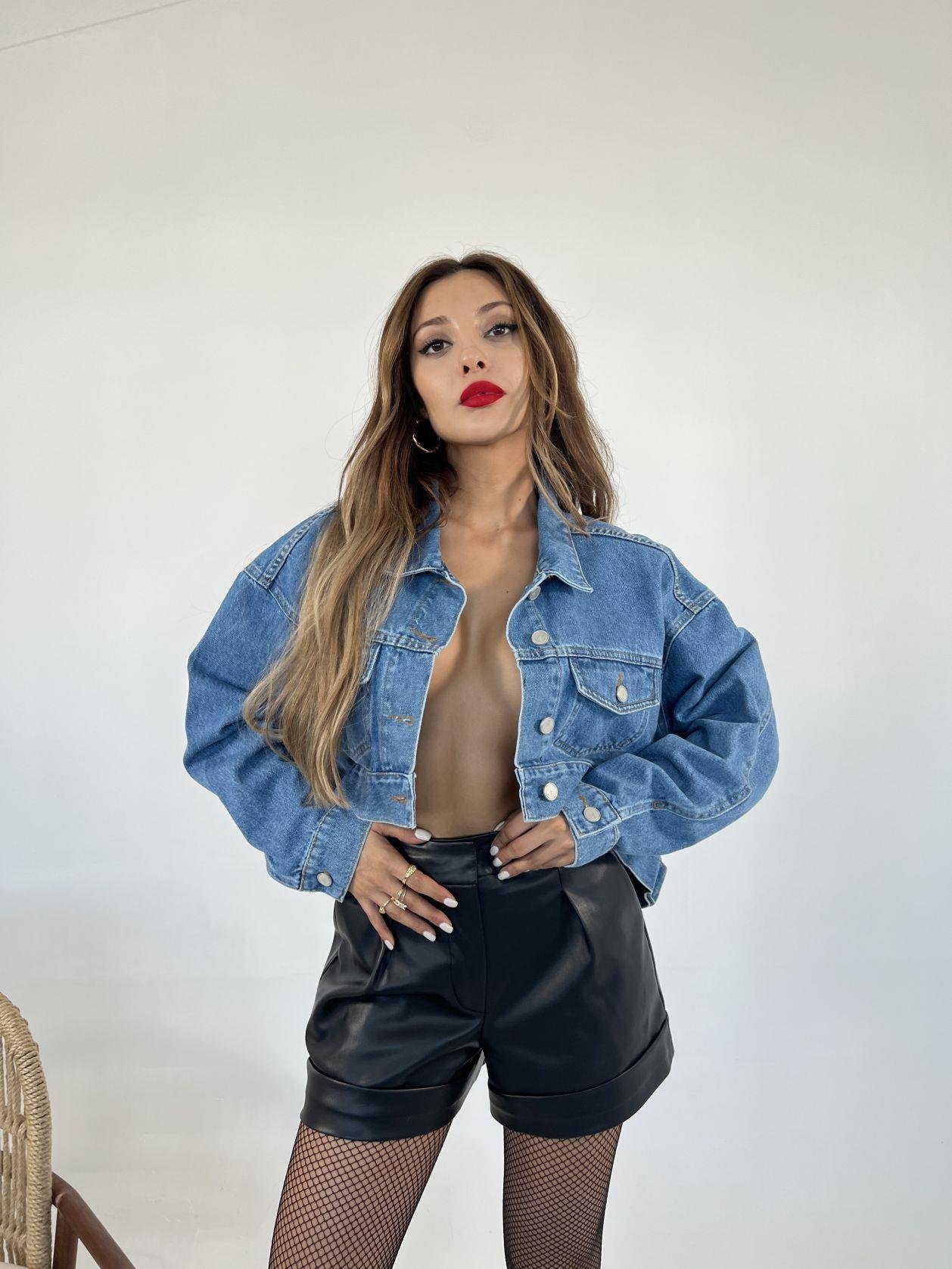 Denim Jacket - Blue - Brand: Fame - Women & Kids, Baby Clothes Wholesale - TheBS Women
