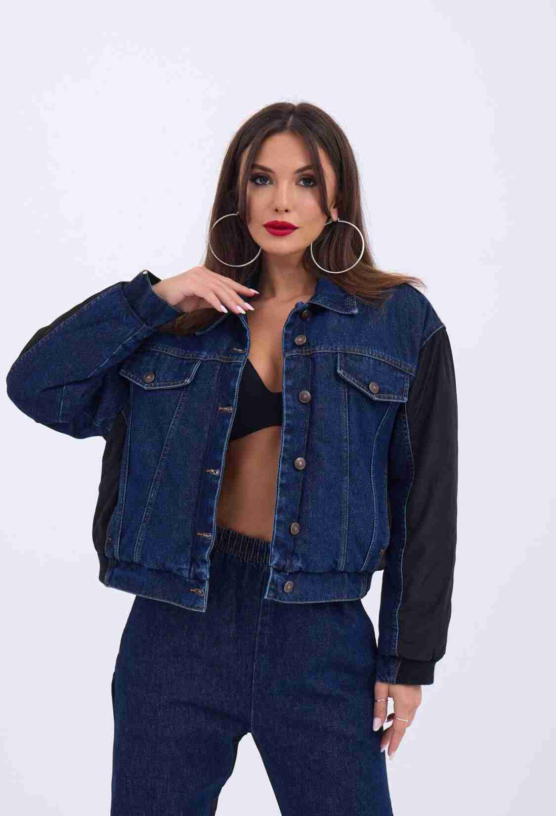 Denim Jacket - Blue - Brand: Fame - Women & Kids, Baby Clothes Wholesale - TheBS Women