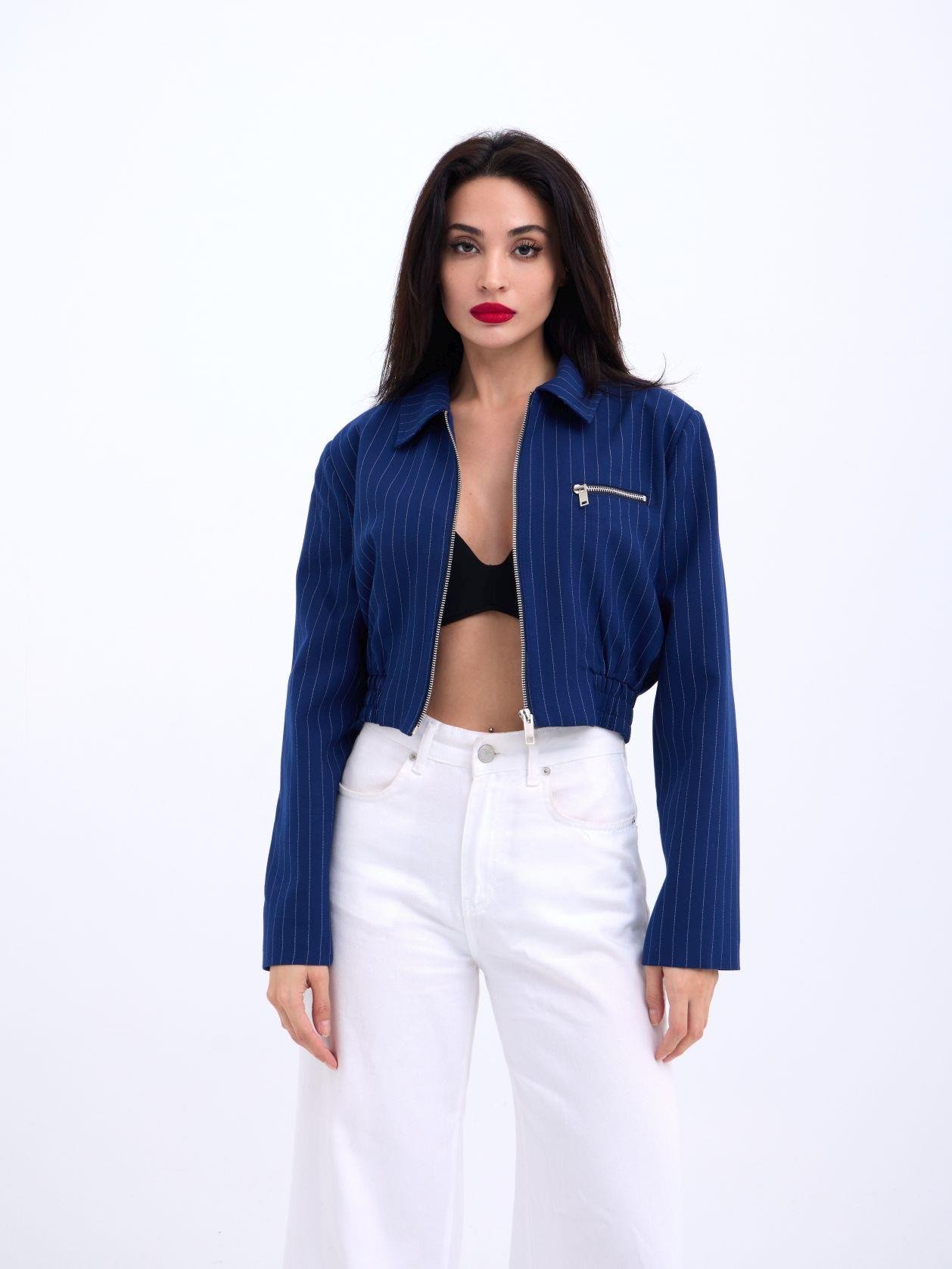 Jacket - Navy Blue - Brand: Fame - Women & Kids, Baby Clothes Wholesale - TheBS Women