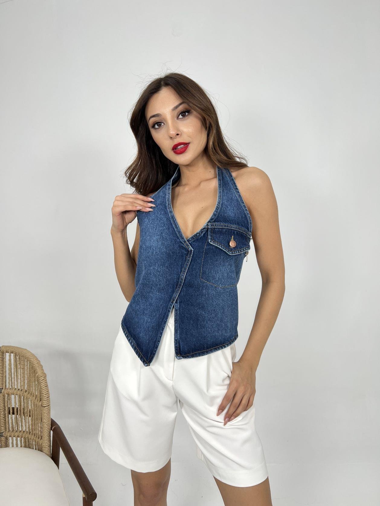 Denim Vest - Blue - Brand: Fame - Women & Kids, Baby Clothes Wholesale - TheBS Women