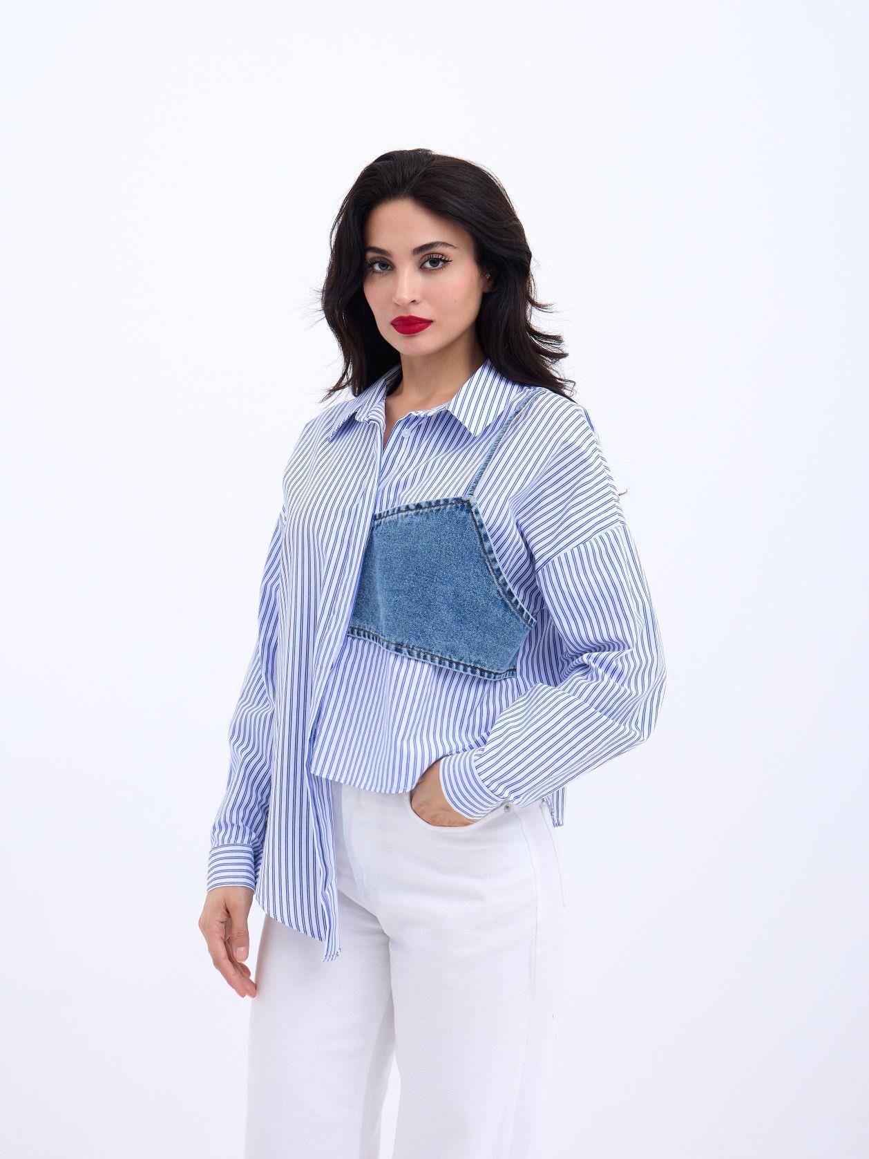 Striped Shirt - Brand: Fame - Women & Kids, Baby Clothes Wholesale - TheBS Women