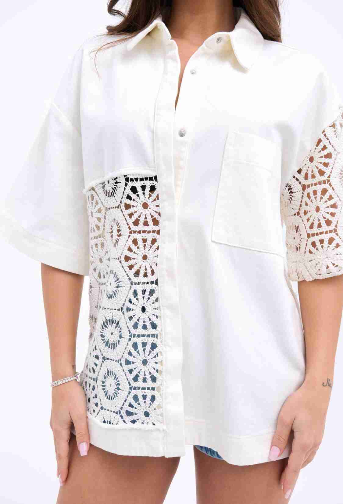 Shirt - White - Brand: Fame - Women & Kids, Baby Clothes Wholesale - TheBS Women