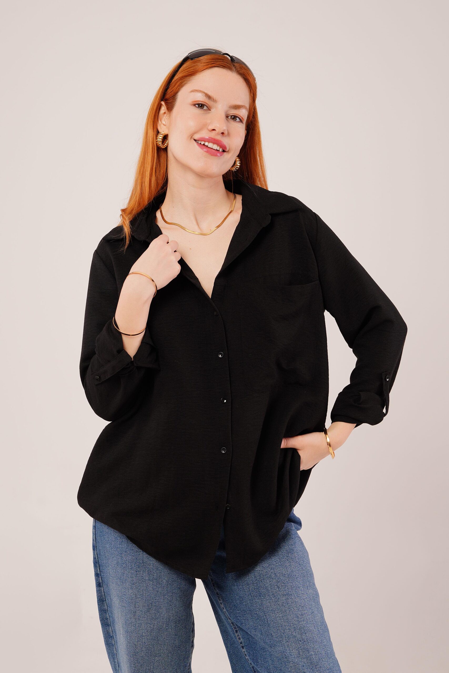 WholesaleShirt With Slippery Cut Pockets - Brand: Lustrin - Women & Kids, Baby Clothes Wholesale - TheBS Women