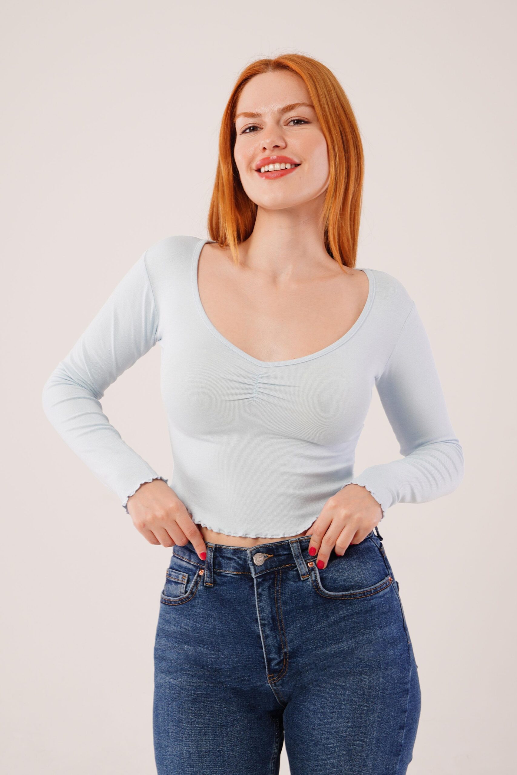 Wide Collar BabyWholesale Basic Body Blouse - Brand: Lustrin - Women & Kids, Baby Clothes Wholesale - TheBS Women