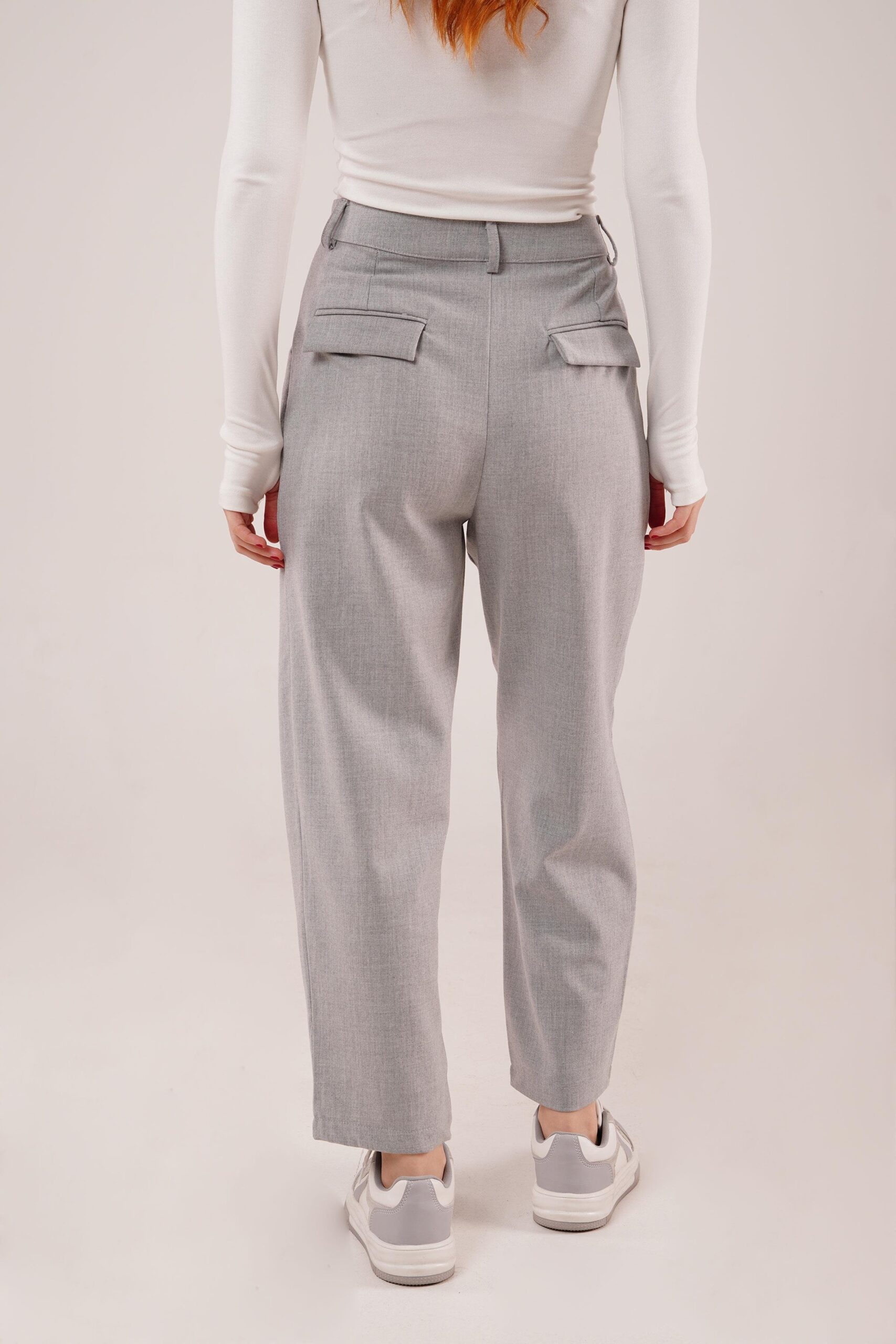 Wholesale Gray Pants With Closure Pocket Detailed – Brand: Lustrin – Women & Kids, Baby Clothes Wholesale – TheBS Women