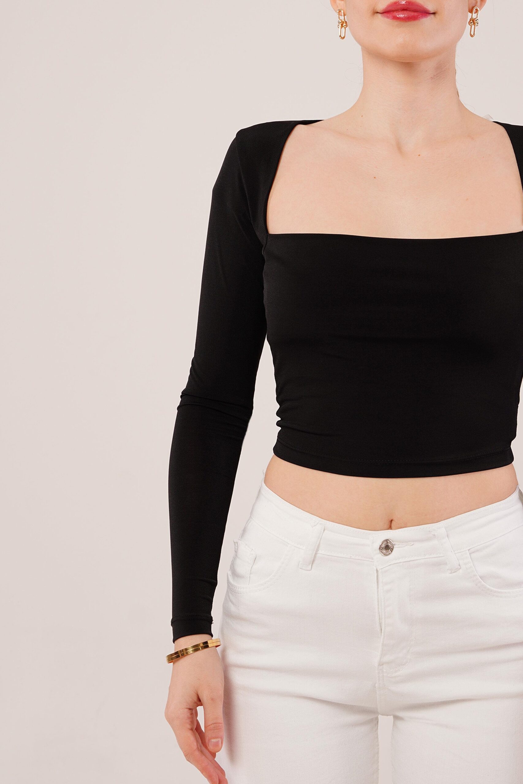 Square Collar Wholesale BasicBlouse – Brand: Lustrin – Women & Kids, Baby Clothes Wholesale – TheBS Women