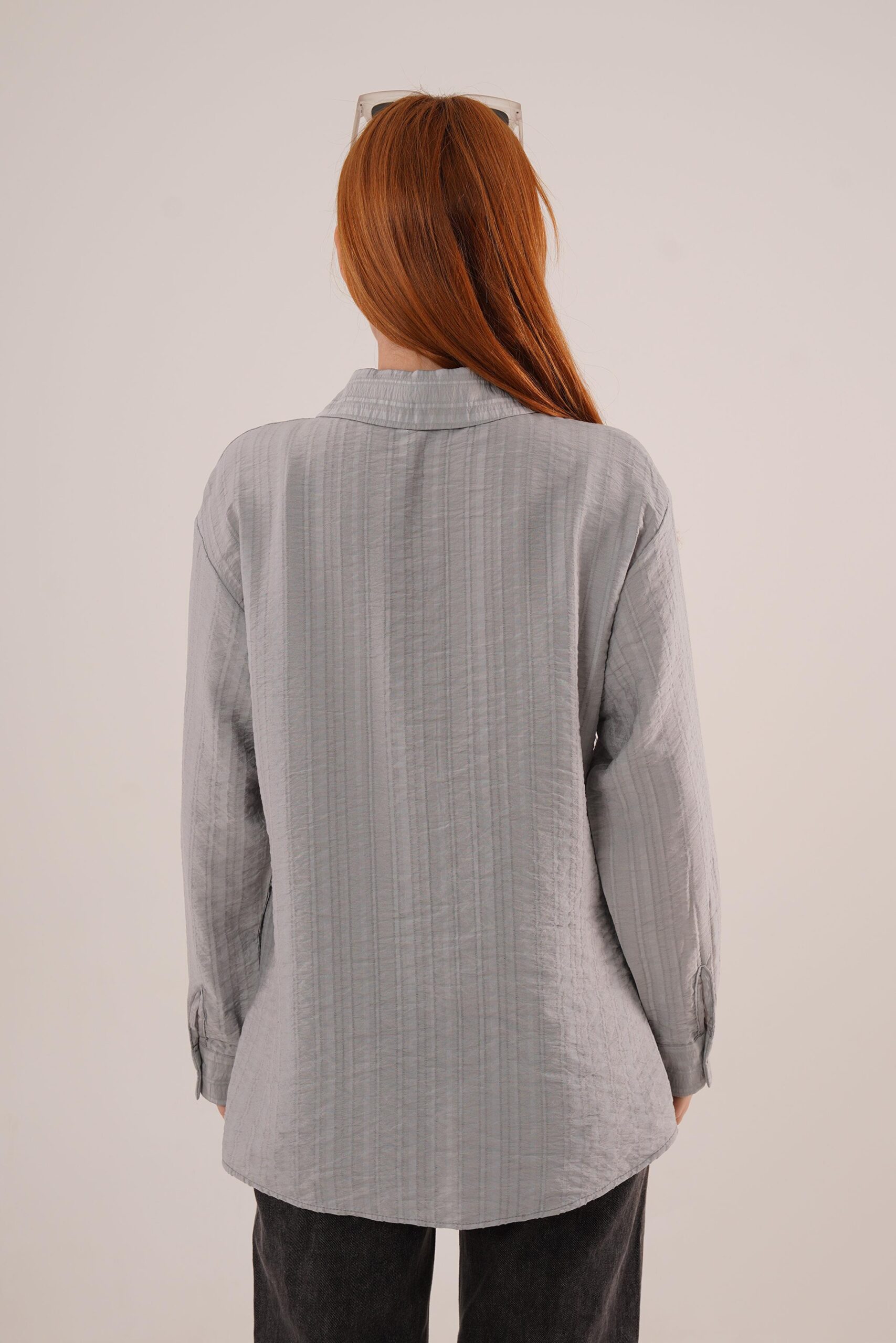 WholesaleShirt With Self Striped Pockets And Buttons – Brand: Lustrin – Women & Kids, Baby Clothes Wholesale – TheBS Women