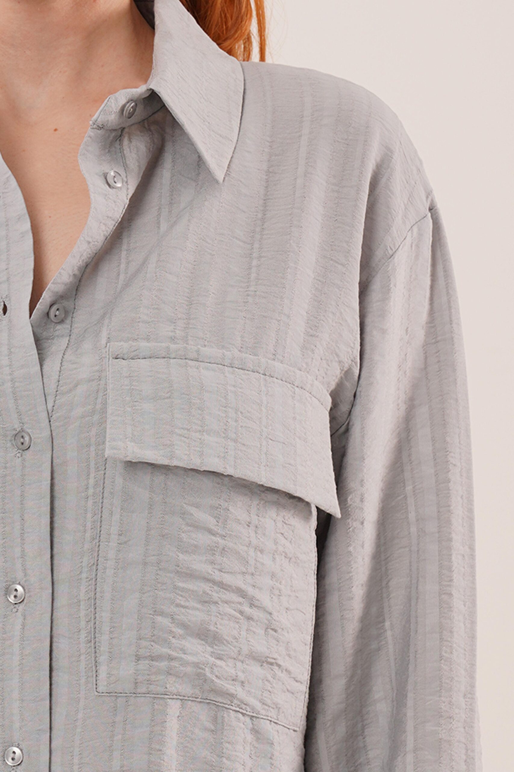 WholesaleShirt With Self Striped Pockets And Buttons – Brand: Lustrin – Women & Kids, Baby Clothes Wholesale – TheBS Women