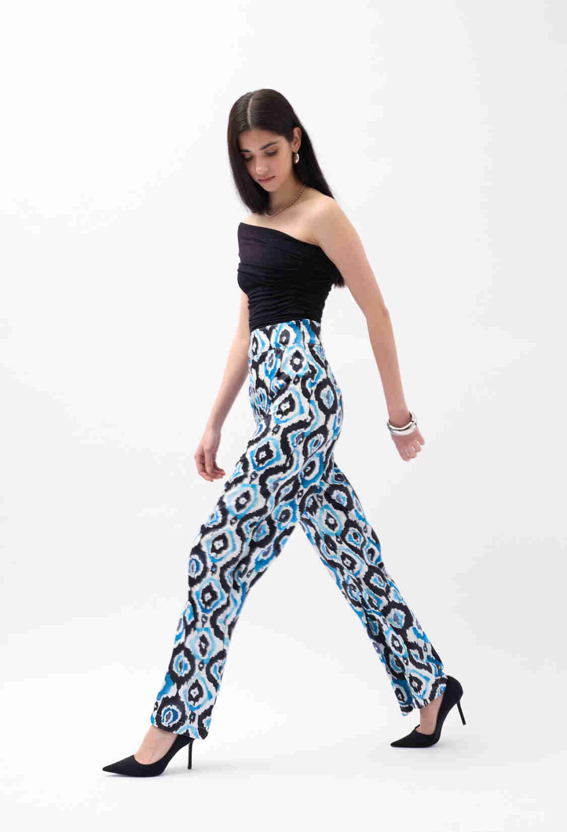 Patterned Satin Trousers - Brand: Black Fashion - Women & Kids, Baby Clothes Wholesale - TheBS Women