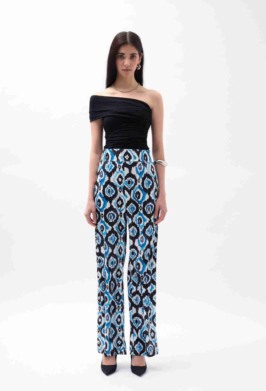 Patterned Satin Trousers - Brand: Black Fashion - Women & Kids, Baby Clothes Wholesale - TheBS Women
