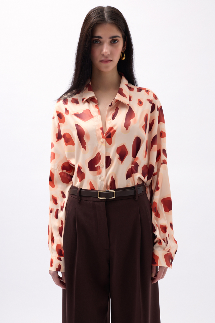 Patterned Crop Shirt - Brand: Black Fashion - Women & Kids, Baby Clothes Wholesale - TheBS Women