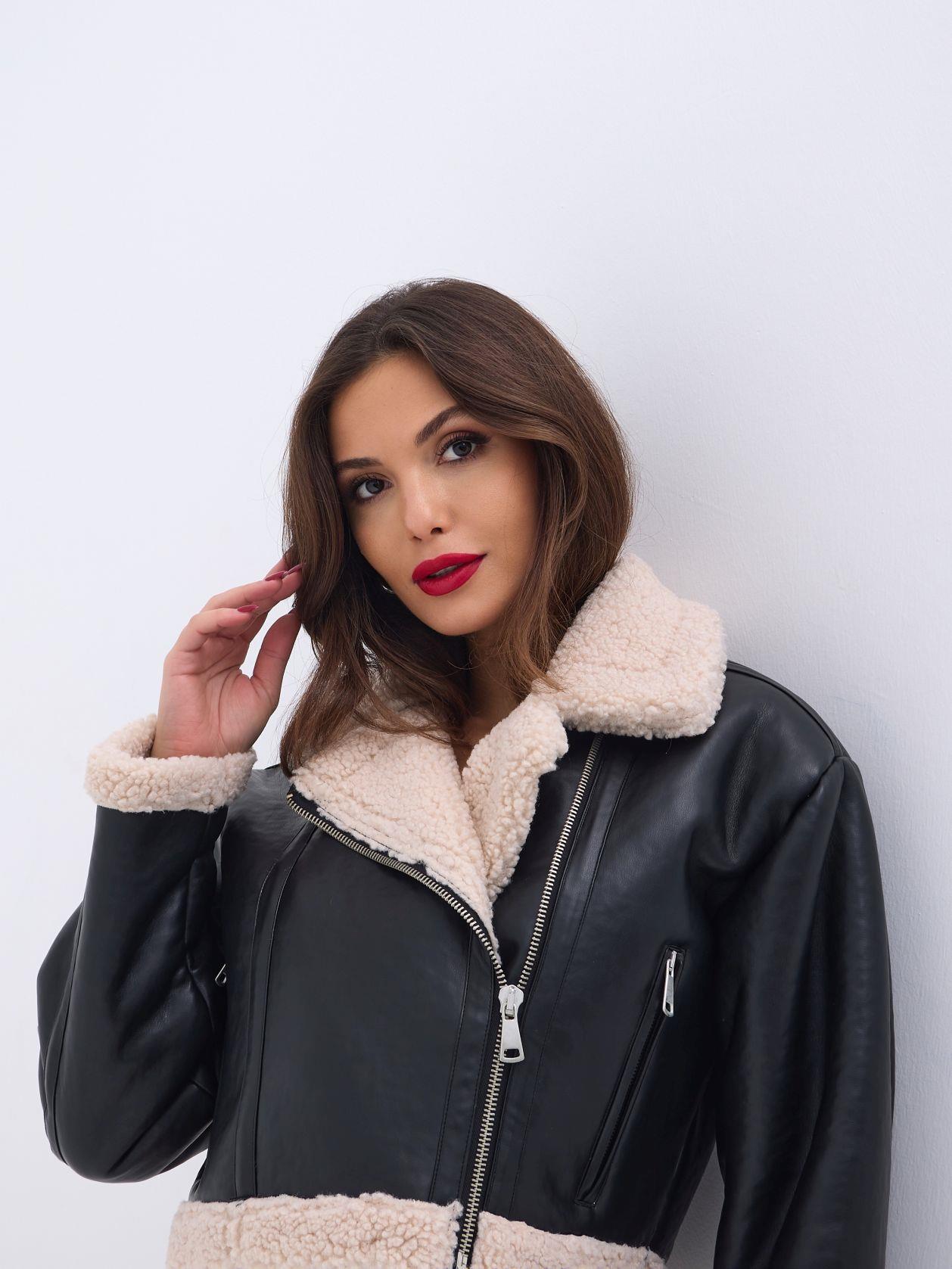 Leather Jacket – Black – Brand: Fame – Women & Kids, Baby Clothes Wholesale – TheBS Women