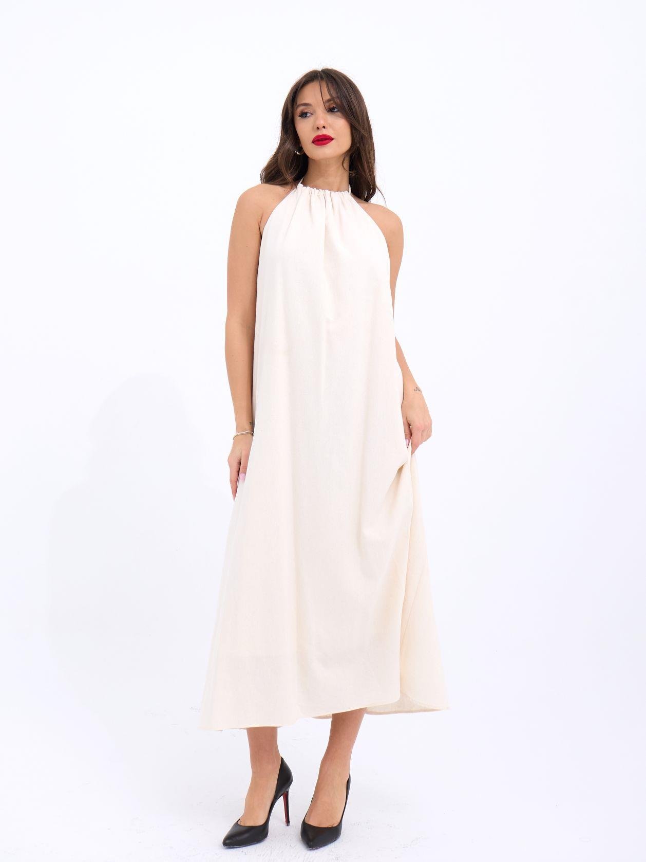 Dress - Beige - Brand: Fame - Women & Kids, Baby Clothes Wholesale - TheBS Women