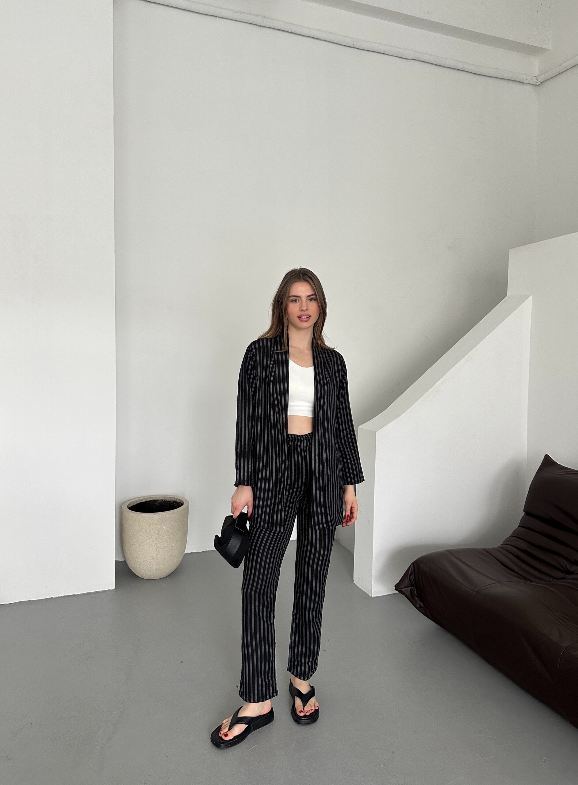 Striped Vest Suit – Brand: My Fashion – Women & Kids, Baby Clothes Wholesale – TheBS Women