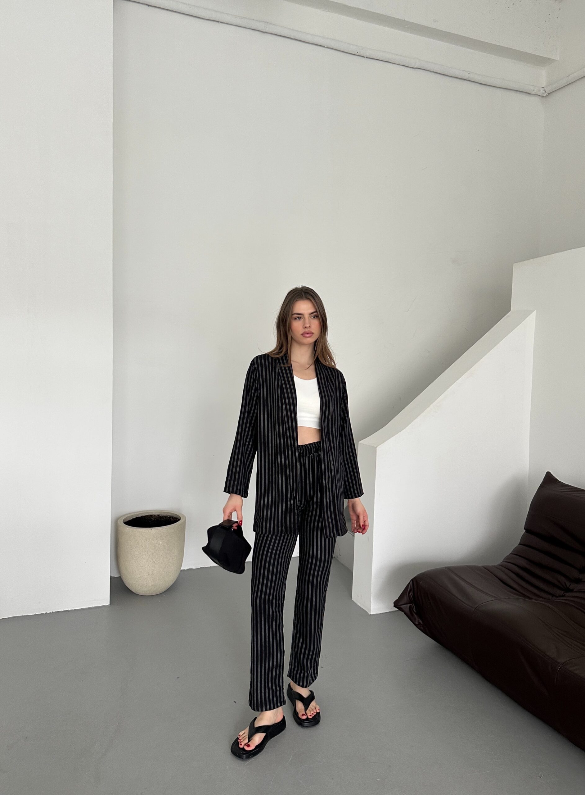 Striped Vest Suit – Brand: My Fashion – Women & Kids, Baby Clothes Wholesale – TheBS Women