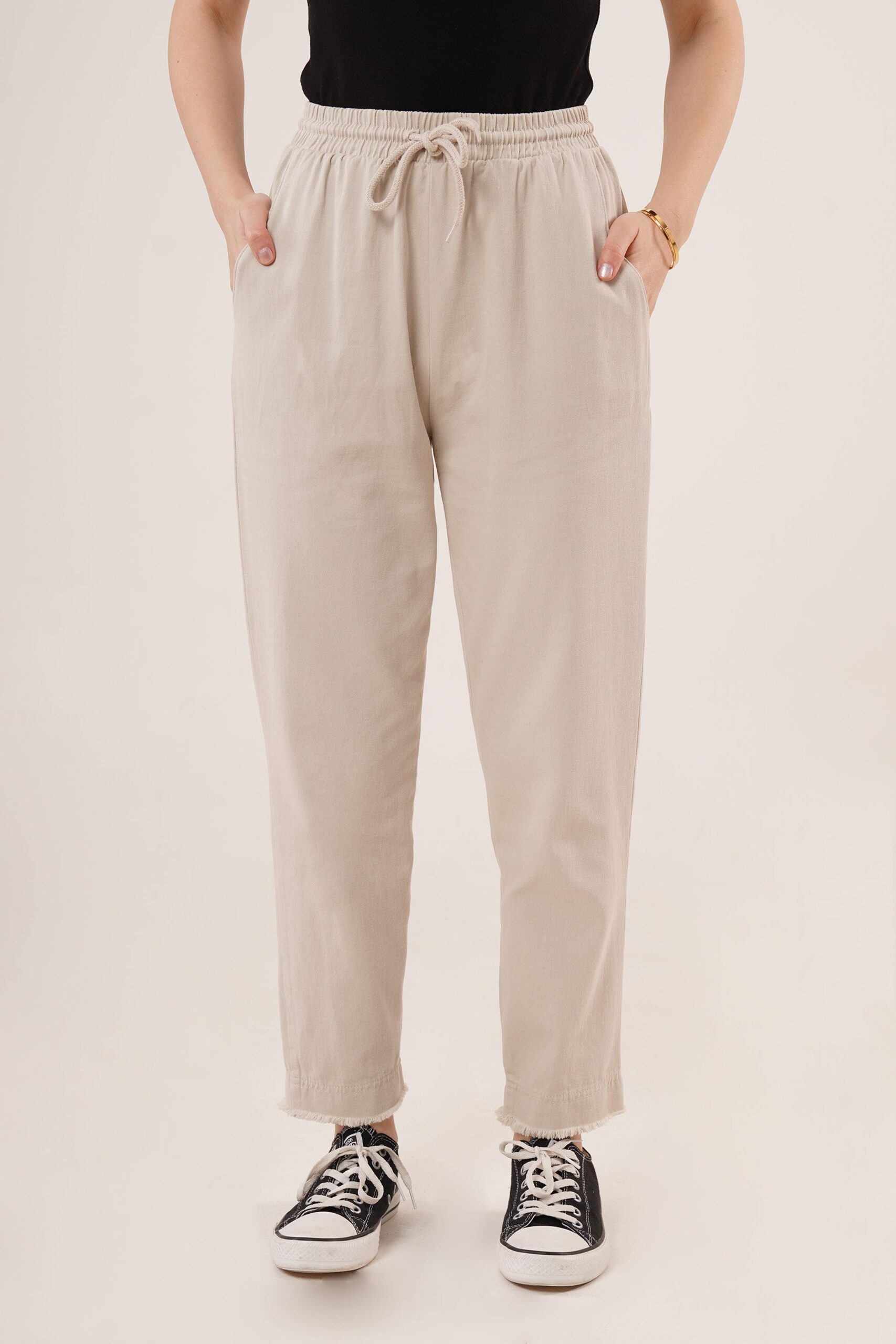 WholesalePants With Pockets Tie Waist Leg Detail - Brand: Lustrin - Women & Kids, Baby Clothes Wholesale - TheBS Women